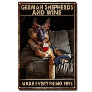 German Shepherd Metal Sign